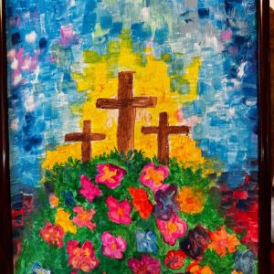 THREE CROSSES UNDER THE SKY